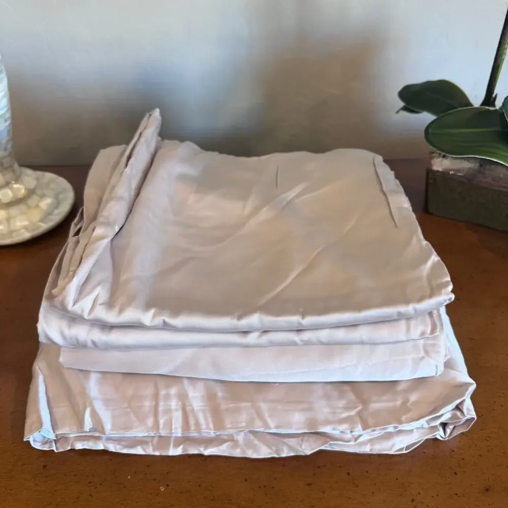Quince Organic Bamboo Sheet Set Queen Soft Blush NWOT